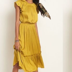 Anthropologie Dodie Flutter-Sleeved Midi Dress size xs